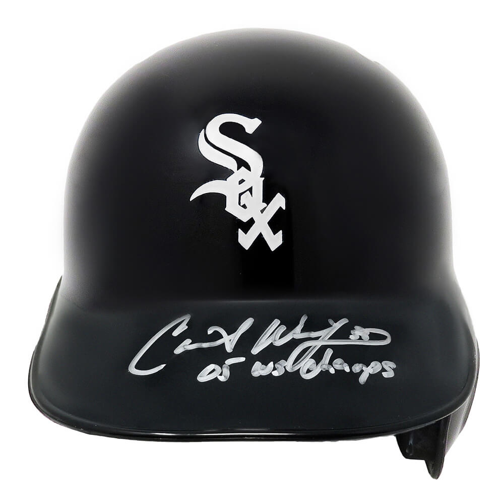 Chris Widger Signed Chicago White Sox Rawlings Mini Batting Helmet w/05 WS Champs - WIDMIN100 - Chris Widger Signed Chicago White Sox Rawlings Mini Batting Helmet w/05 WS Champs product image