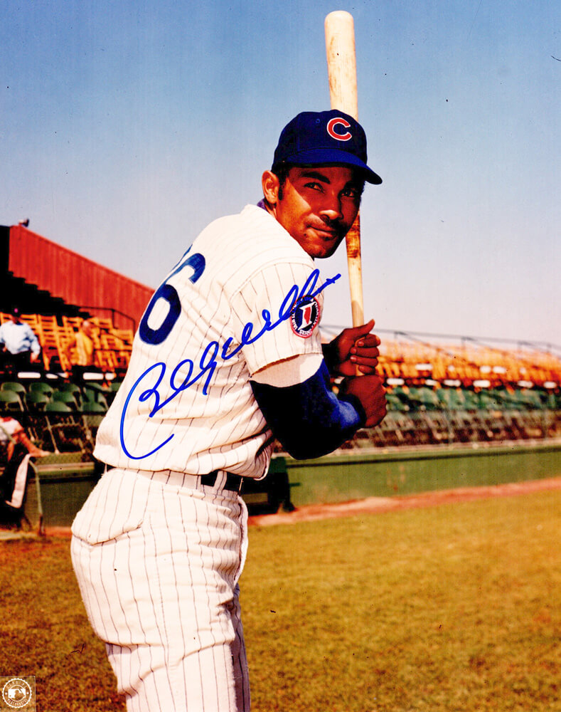 Billy Williams Signed Chicago Cubs Bat Pose 8x10 Photo - WIL08P105 - Billy Williams Signed Chicago Cubs Bat Pose 8x10 Photo product image