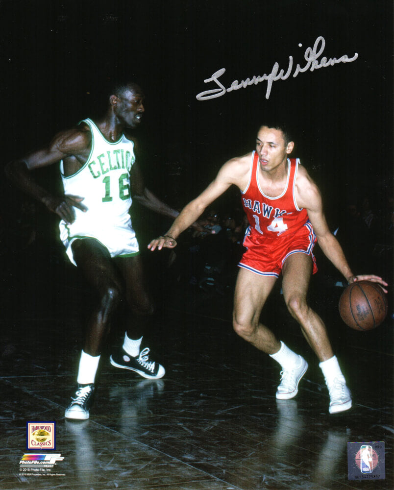 Lenny Wilkens Signed Atlanta Hawks Dribbling 8x10 Photo - WIL08P230 - Lenny Wilkens Signed Atlanta Hawks Dribbling 8x10 Photo product image