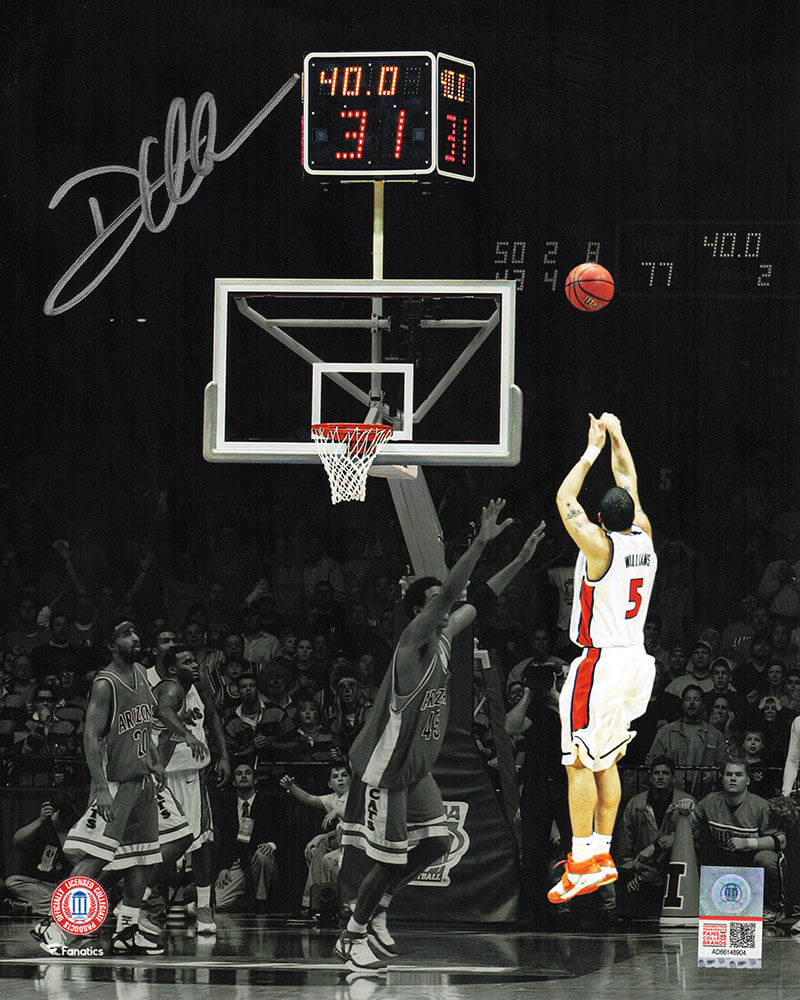 Deron Williams Signed Illinois Fighting Illini 2005 NCAA Tourny Shot vs Arizona Spotlight 8x10 Photo - WIL08P250 - Deron Williams Signed Illinois Fighting Illini 2005 NCAA Tourny Shot vs Arizona Spotlight 8x10 Photo product image