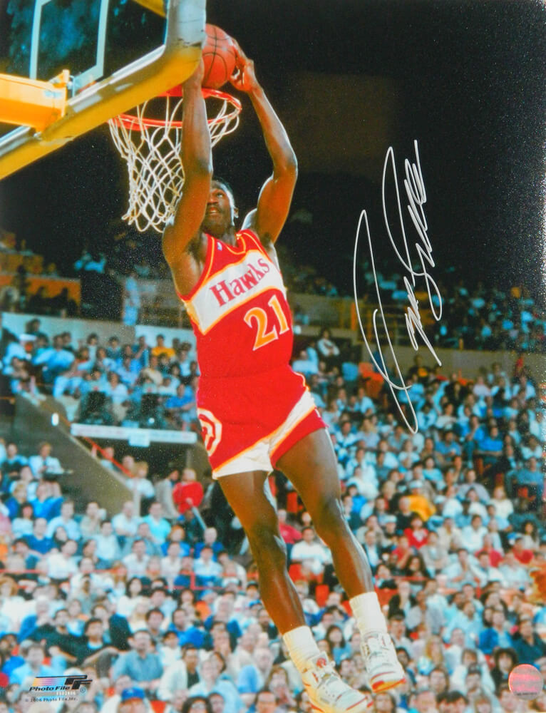 Dominique Wilkins Signed Hawks Slam Dunk 16x20 Photo - WIL16P205 - Dominique Wilkins Signed Hawks Slam Dunk 16x20 Photo product image