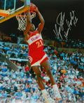 Dominique Wilkins Signed Atlanta Hawks Reverse Dunk 16x20 Photo w/Human Highlight Film - WIL16P210 - Dominique Wilkins Signed Atlanta Hawks Reverse Dunk 16x20 Photo w/Human Highlight Film product image