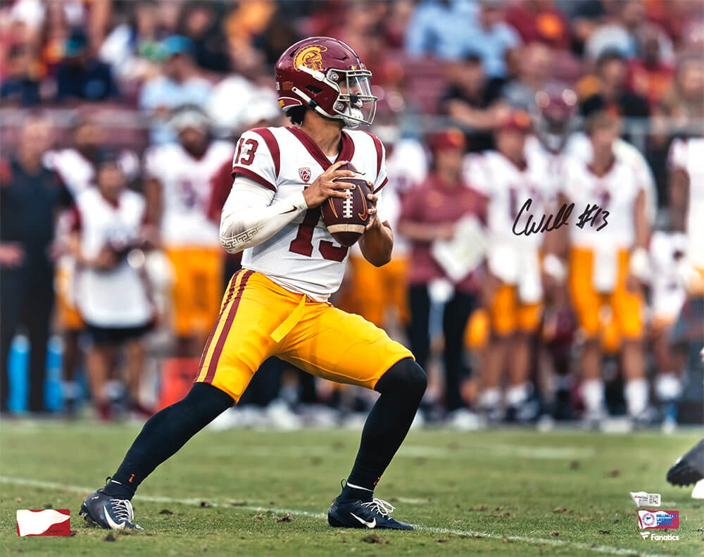 Caleb Williams Signed USC Trojans White Jersey Action 16x20 Photo - (Fanatics) - WIL16P310 - Caleb Williams Signed USC Trojans White Jersey Action 16x20 Photo - (Fanatics) product image