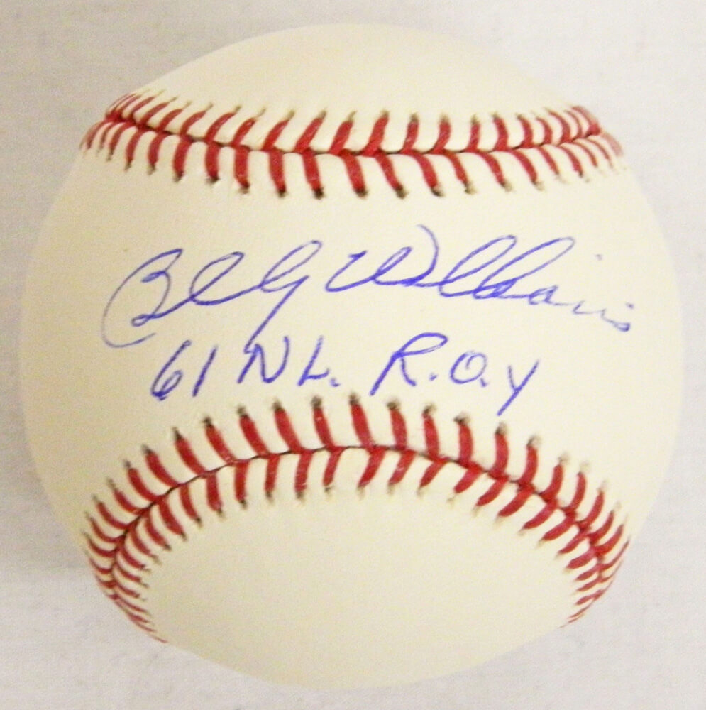 Billy Williams Signed Official MLB Baseball w/61 NL ROY - WILBSB103 - Billy Williams Signed Official MLB Baseball w/61 NL ROY product image