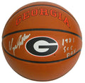 Dominique Wilkins Signed Georgia Bulldogs Rawlings Logo Basketball w/1981 SEC POY - WILBSK207 - Dominique Wilkins Signed Georgia Bulldogs Rawlings Logo Basketball w/1981 SEC POY product image