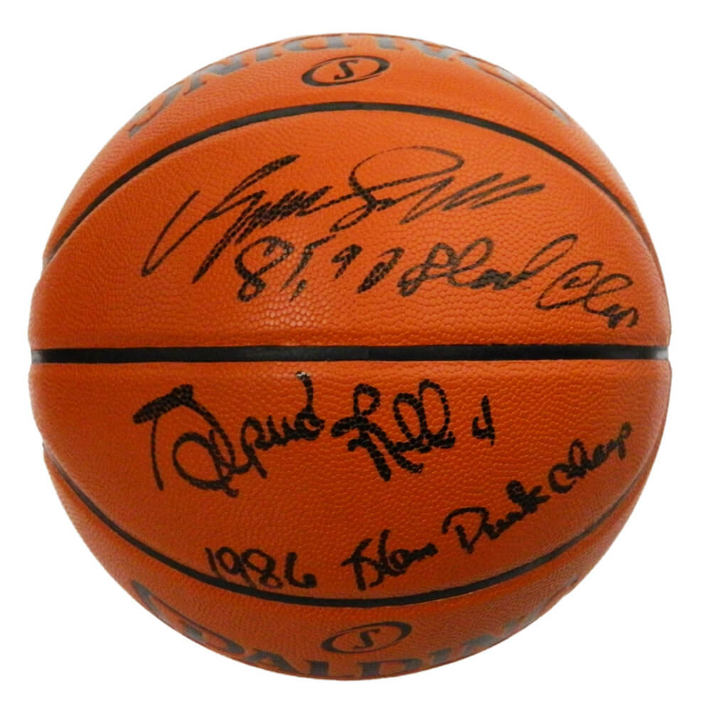 Dominique Wilkins & Spud Webb Dual Signed Spalding NBA Game Series Replica Basketball w/86 Dunk Champ, 85 & 90 Dunk Champ - WILBSK212 - Dominique Wilkins & Spud Webb Dual Signed Spalding NBA Game Series Replica Basketball w/86 Dunk Champ, 85 & 90 Dunk Champ product image