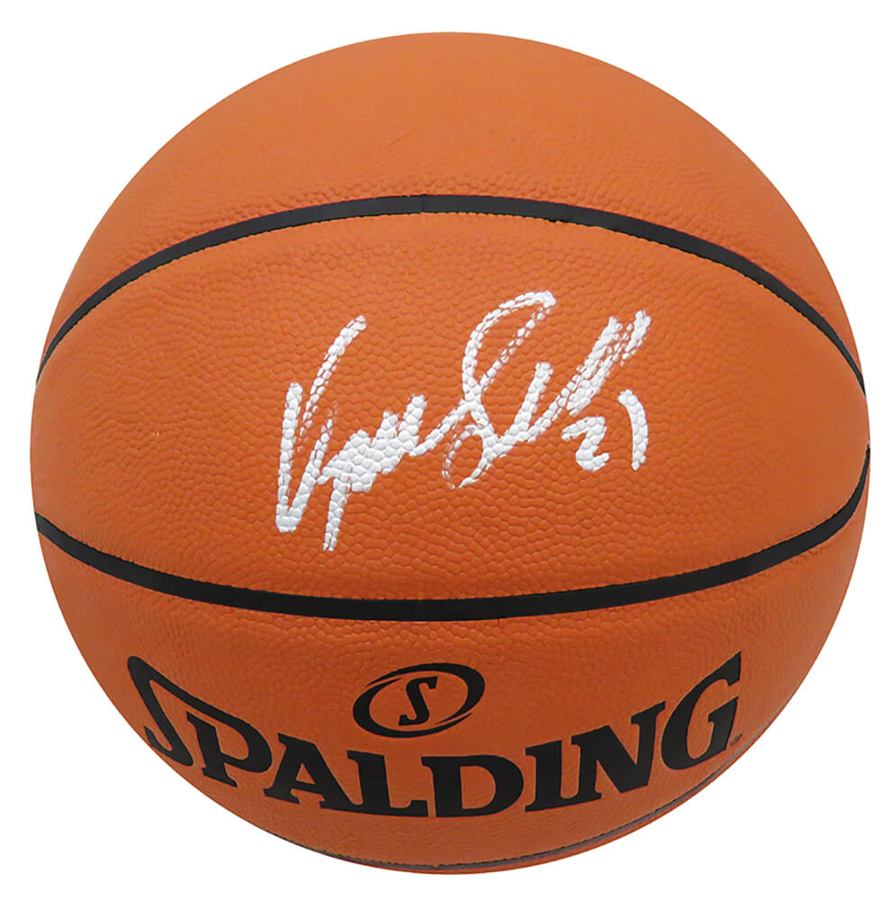 Dominique Wilkins Signed Spalding NBA Game Series Replica Basketball (In Silver) - WILBSK215 - Dominique Wilkins Signed Spalding NBA Game Series Replica Basketball (In Silver) product image