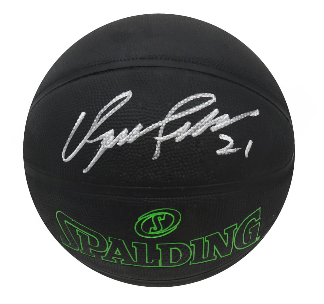 Dominique Wilkins Signed Spalding Phantom Black With Green Lettering NBA Basketball - WILBSK216 - Dominique Wilkins Signed Spalding Phantom Black With Green Lettering NBA Basketball product image
