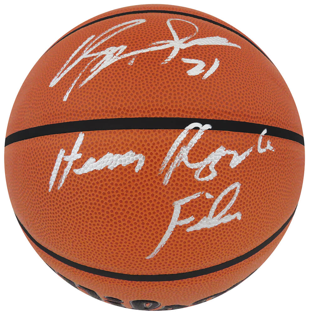 Dominique Wilkins Signed Wilson Indoor/Outdoor NBA Basketball w/Human Highlight Film - WILBSK222 - Dominique Wilkins Signed Wilson Indoor/Outdoor NBA Basketball w/Human Highlight Film product image