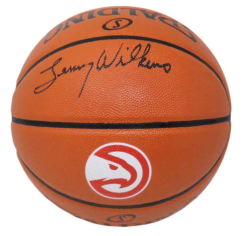 Lenny Wilkens Signed Spalding Atlanta Hawks Logo Game Series Replica NBA Basketball - WILBSK232 - Lenny Wilkens Signed Spalding Atlanta Hawks Logo Game Series Replica NBA Basketball product image