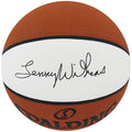 Lenny Wilkens Signed Spalding White Panel Basketball - WILBSK238 - Lenny Wilkens Signed Spalding White Panel Basketball product image