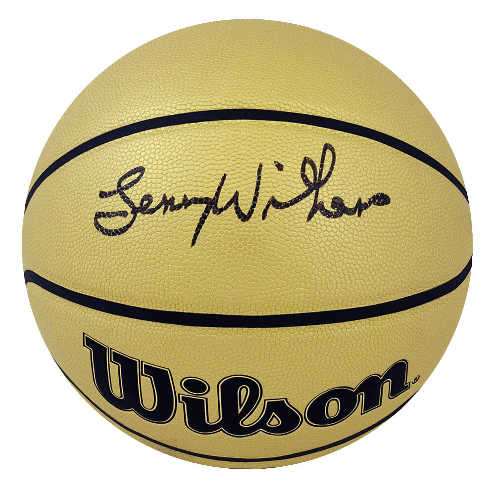 Lenny Wilkens Signed Wilson Gold Full Size NBA Basketball - WILBSK239 - Lenny Wilkens Signed Wilson Gold Full Size NBA Basketball product image