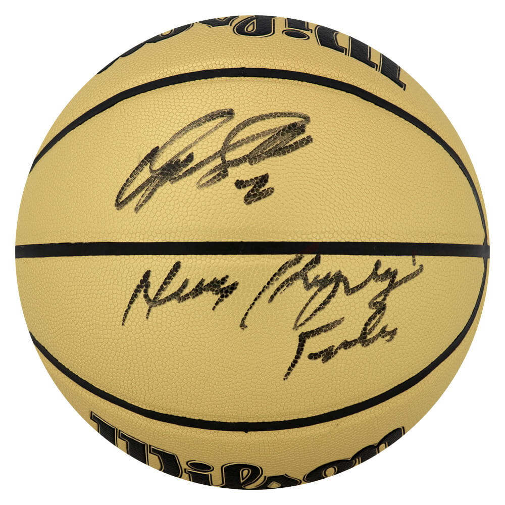 Dominique Wilkins Signed Wilson Gold Full Size NBA Basketball w/Human Highlight Film - WILBSK260 - Dominique Wilkins Signed Wilson Gold Full Size NBA Basketball w/Human Highlight Film product image