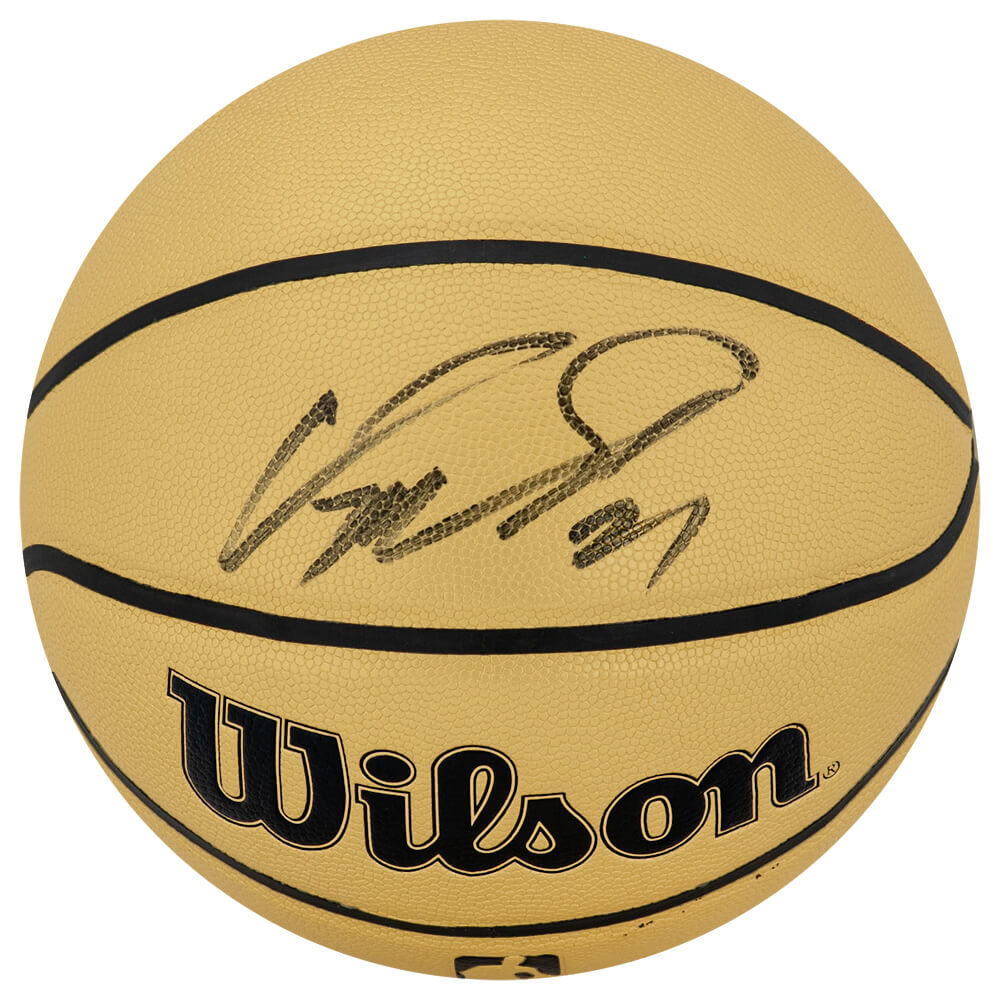 Dominique Wilkins Signed Wilson Gold F/S NBA Basketball - WILBSK261 - Dominique Wilkins Signed Wilson Gold F/S NBA Basketball product image