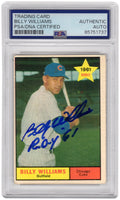 Billy Williams Signed Chicago Cubs 1961 Topps Rookie Baseball Trading Card #141 w/ROY'61 - (PSA Encapsulated) - WILCAR108 - Billy Williams Signed Chicago Cubs 1961 Topps Rookie Baseball Trading Card #141 w/ROY'61 - (PSA Encapsulated) product image