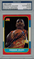 Dominique Wilkins Signed Atlanta Hawks 1986 Fleer Rookie Card #121 PSA/DNA - WILCAR200 - Dominique Wilkins Signed Atlanta Hawks 1986 Fleer Rookie Card #121 PSA/DNA product image