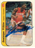 Dominique Wilkins Signed Hawks 1986 Fleer Sticker Rookie Card #11 - WILCAR201 - Dominique Wilkins Signed Hawks 1986 Fleer Sticker Rookie Card #11 product image