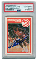 Dominique Wilkins Signed Atlanta Hawks 1989-90 Fleer Basketball Trading Card #7 - (PSA Encapsulated) - WILCAR208 - Dominique Wilkins Signed Atlanta Hawks 1989-90 Fleer Basketball Trading Card #7 - (PSA Encapsulated) product image