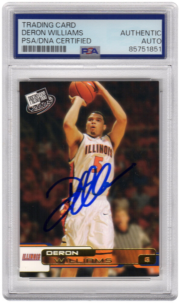Deron Williams Signed Illinois 2005 Press Pass Gold Rookie Basketball Card #G36 - (PSA Encapsulated) - WILCAR222 - Deron Williams Signed Illinois 2005 Press Pass Gold Rookie Basketball Card #G36 - (PSA Encapsulated) product image