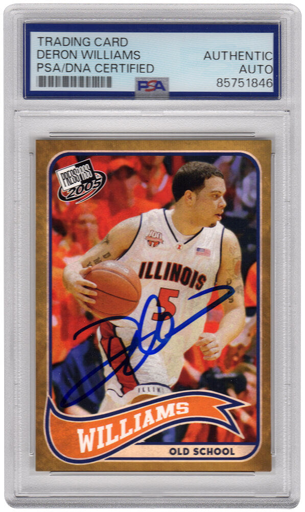 Deron Williams Signed Illinois 2005 Press Pass Old School Rookie Basketball Card #23 - (PSA Encapsulated) - WILCAR223 - Deron Williams Signed Illinois 2005 Press Pass Old School Rookie Basketball Card #23 - (PSA Encapsulated) product image