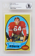 Dave Wilcox Signed San Francisco 49ers 1970 Topps Football Trading Card #57 - (Beckett Encapsulated) - WILCAR300 - Dave Wilcox Signed San Francisco 49ers 1970 Topps Football Trading Card #57 - (Beckett Encapsulated) product image