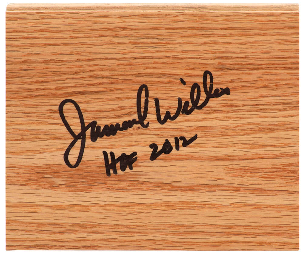 Jamaal Wilkes Signed 5×6 Floor Piece w/HOF 2012 - WILFLO210 - Jamaal Wilkes Signed 5×6 Floor Piece w/HOF 2012 product image