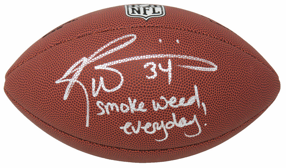 Ricky Williams Signed Wilson Limited Full Size NFL Football w/Smoke Weed Everyday - WILFTB322 - Ricky Williams Signed Wilson Limited Full Size NFL Football w/Smoke Weed Everyday product image