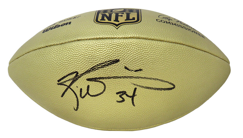 Ricky Williams Signed Wilson Duke Gold Metallic NFL Full Size Replica Football - WILFTB325 - Ricky Williams Signed Wilson Duke Gold Metallic NFL Full Size Replica Football product image