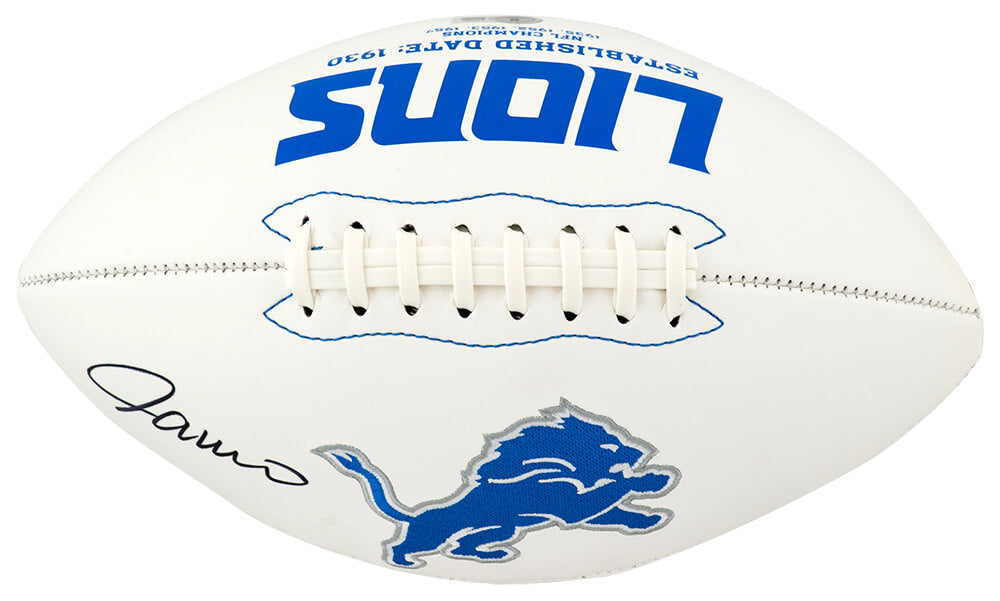 Jameson Williams Signed Detroit Lions Rawlings White Logo Football - (Beckett) - WILFTB346 - Jameson Williams Signed Detroit Lions Rawlings White Logo Football - (Beckett) product image