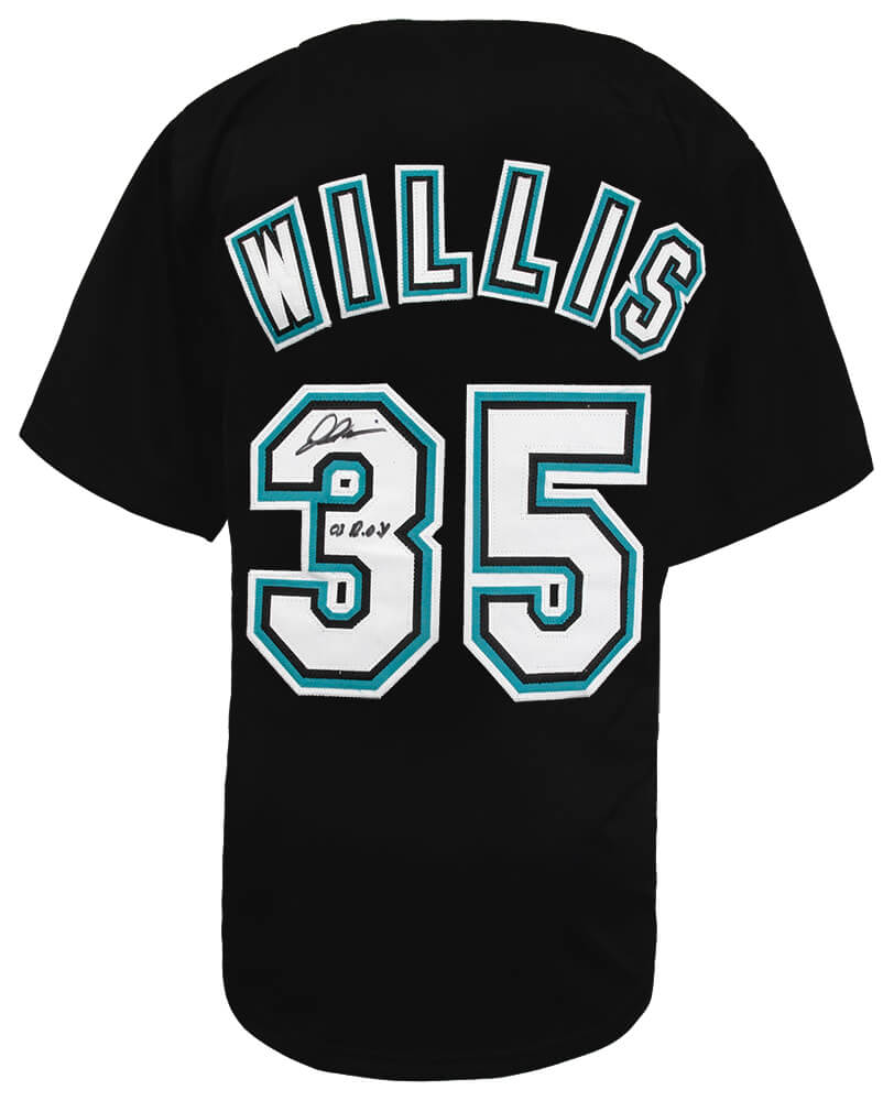 Dontrelle Willis Signed Black Custom Baseball Jersey w/03 ROY - WILJRY111 - Dontrelle Willis Signed Black Custom Baseball Jersey w/03 ROY product image