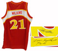 Dominique Wilkins Signed Hawks Adidas Red Premier Jersey w/Human Highlight Film - WILJRY200 - Dominique Wilkins Signed Hawks Adidas Red Premier Jersey w/Human Highlight Film product image