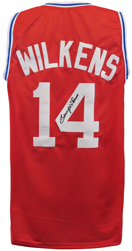 Lenny Wilkens Signed Red Throwback Custom Basketball Jersey - WILJRY220 - Lenny Wilkens Signed Red Throwback Custom Basketball Jersey product image