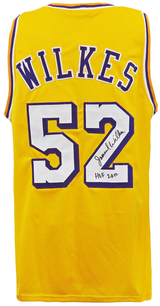 Jamaal Wilkes Signed Gold Custom Basketball Jersey w/HOF 2012 - WILJRY230 - Jamaal Wilkes Signed Gold Custom Basketball Jersey w/HOF 2012 product image