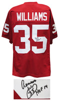 Aeneas Williams Signed Red T/B Custom Football Jersey w/HOF'14 - WILJRY302 - Aeneas Williams Signed Red T/B Custom Football Jersey w/HOF'14 product image