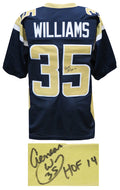 Aeneas Williams Signed Navy Blue Custom Football Jersey w/HOF'14 - WILJRY303 - Aeneas Williams Signed Navy Blue Custom Football Jersey w/HOF'14 product image