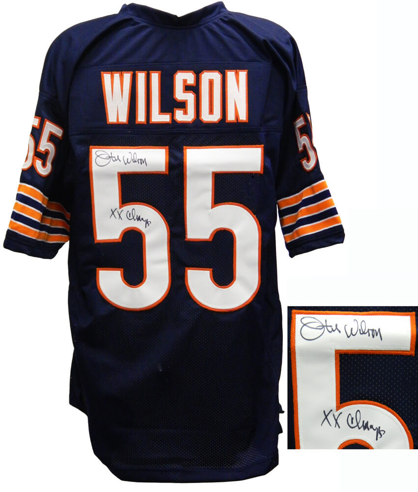 Otis Wilson Signed Navy Custom Football Jersey w/XX Champs - WILJRY310 - Otis Wilson Signed Navy Custom Football Jersey w/XX Champs product image
