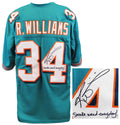 Ricky Williams Signed Teal Custom Jersey w/Smoke Weed Everyday - WILJRY325 - Ricky Williams Signed Teal Custom Jersey w/Smoke Weed Everyday product image