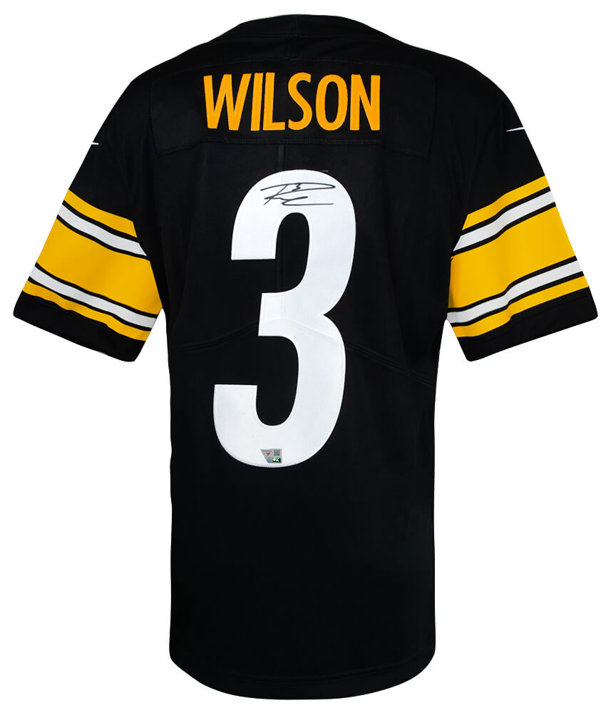 Russell Wilson Signed Pittsburgh Steelers Nike Black Replica Football Jersey - (Fanatics) - WILJRY332 - Russell Wilson Signed Pittsburgh Steelers Nike Black Replica Football Jersey - (Fanatics) product image