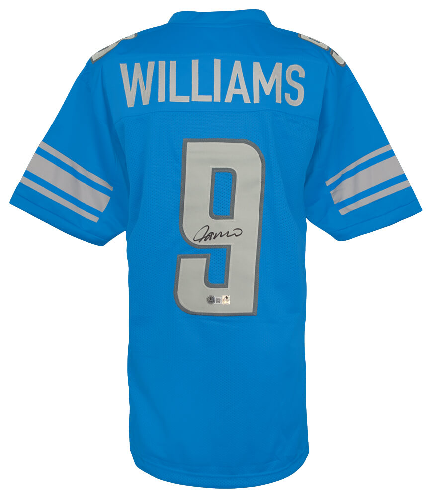 Jameson Williams Signed Blue Custom Football Jersey - (Beckett) - WILJRY340 - Jameson Williams Signed Blue Custom Football Jersey - (Beckett) product image