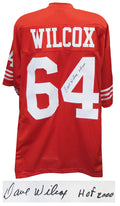 Dave Wilcox Signed Red Custom Football Jersey w/HOF 2000 - WILJRY345 - Dave Wilcox Signed Red Custom Football Jersey w/HOF 2000 product image