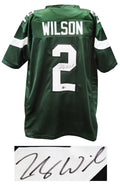 Zach Wilson Signed Green Custom Football Jersey (Beckett) - WILJRY351 - Zach Wilson Signed Green Custom Football Jersey (Beckett) product image