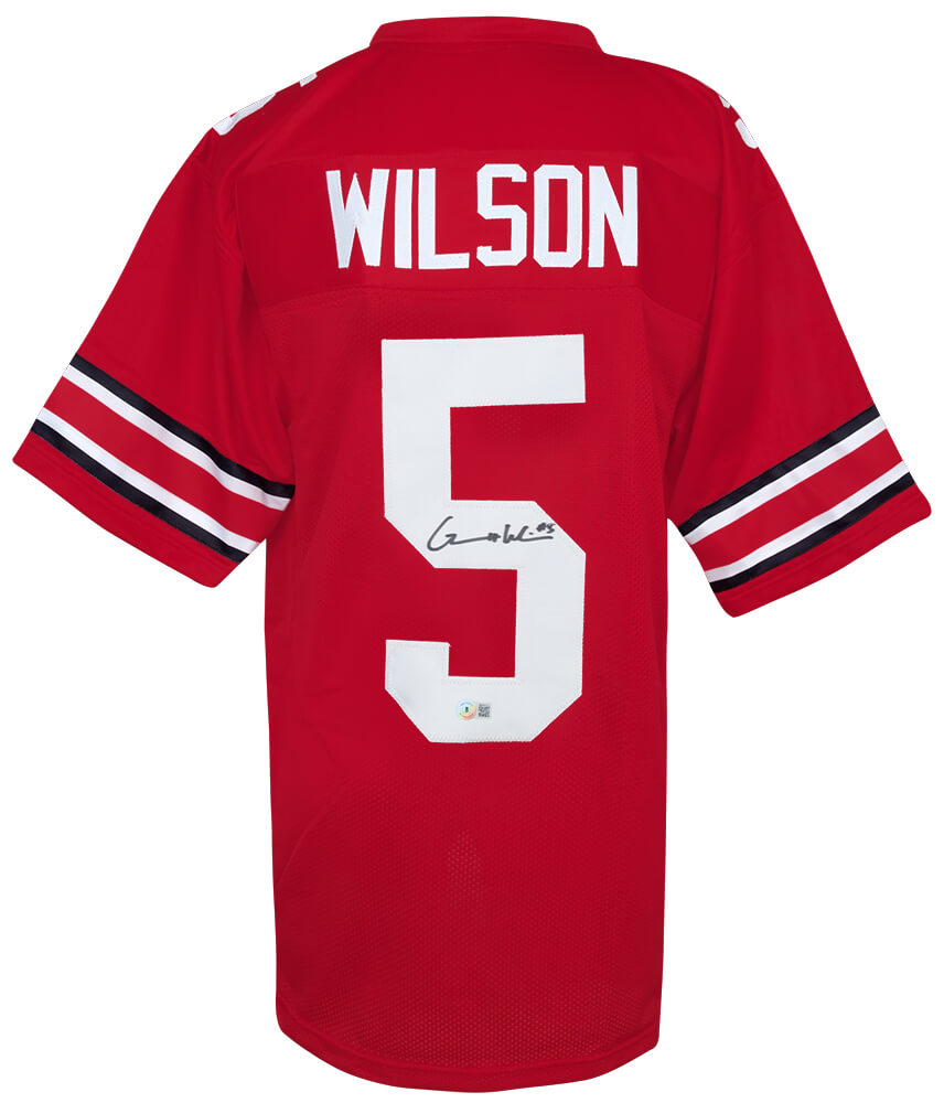 Garrett Wilson Signed Red Custom College Football Jersey - (Beckett COA) - WILJRY356 - Garrett Wilson Signed Red Custom College Football Jersey - (Beckett COA) product image
