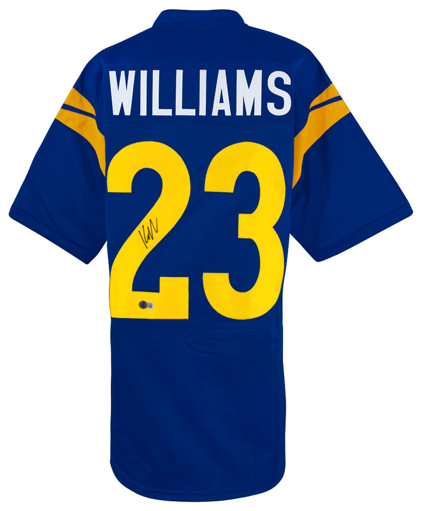 Kyren Williams Signed Blue Custom Football Jersey  - (Beckett) - WILJRY360 - Kyren Williams Signed Blue Custom Football Jersey - (Beckett) product image