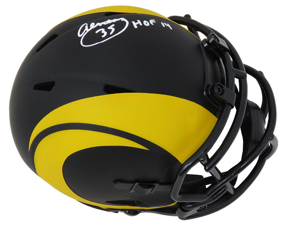 Aeneas Williams Signed Rams Eclipse Black Matte Riddell Speed Mini Helmet w/HOF'14 - WILMIN315 - Aeneas Williams Signed Rams Eclipse Black Matte Riddell Speed Mini Helmet w/HOF'14 product image