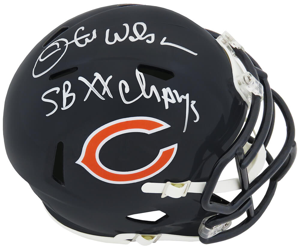 Otis Wilson Signed Chicago Bears Riddell Speed Mini Helmet w/SB XX Champs - WILMIN322 - Otis Wilson Signed Chicago Bears Riddell Speed Mini Helmet w/SB XX Champs product image