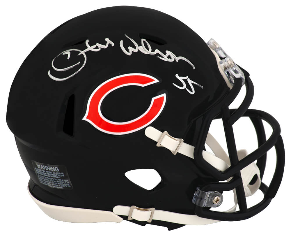 Otis Wilson Signed Chicago Bears Riddell Speed Mini Helmet w/#55 - WILMIN324 - Otis Wilson Signed Chicago Bears Riddell Speed Mini Helmet w/#55 product image