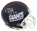 Perry Williams Signed New York Giants Throwback Riddell Mini Helmet w/2x SB - WILMIN330 - Perry Williams Signed New York Giants Throwback Riddell Mini Helmet w/2x SB product image