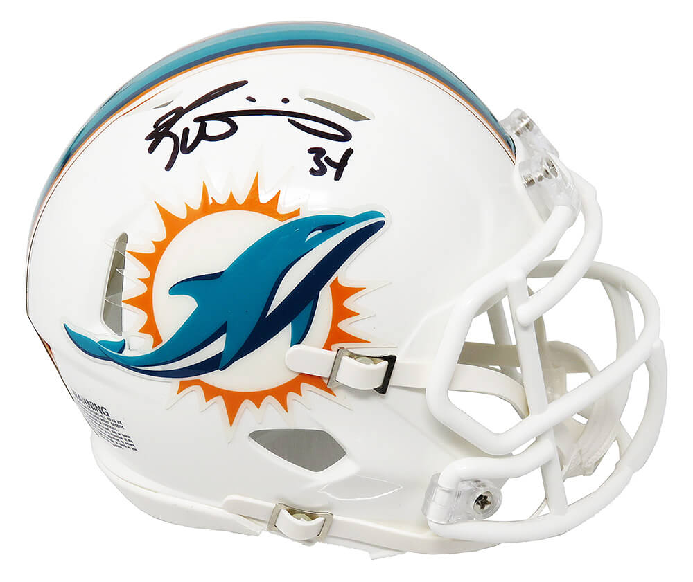 Ricky Williams Signed Miami Dolphins Riddell Speed Mini Helmet - WILMIN340 - Ricky Williams Signed Miami Dolphins Riddell Speed Mini Helmet product image