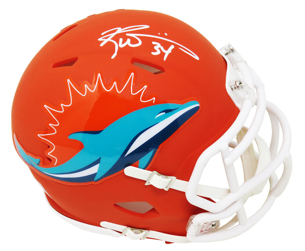 Ricky Williams Signed Miami Dolphins AMP Alternate Series Riddell Speed Mini Helmet - WILMIN343 - Ricky Williams Signed Miami Dolphins AMP Alternate Series Riddell Speed Mini Helmet product image