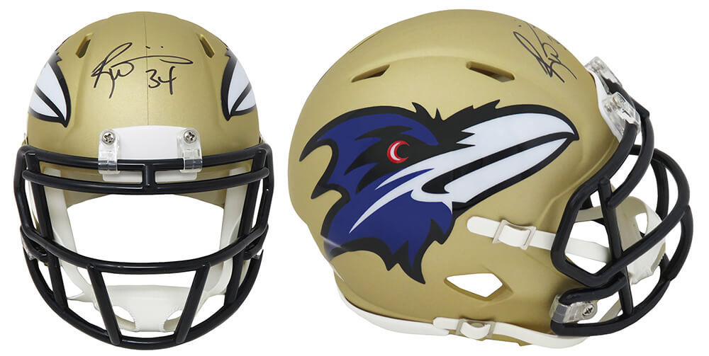 Ricky Williams Signed Baltimore Ravens AMP Riddell Speed Mini Helmet - WILMIN347 - Ricky Williams Signed Baltimore Ravens AMP Riddell Speed Mini Helmet product image
